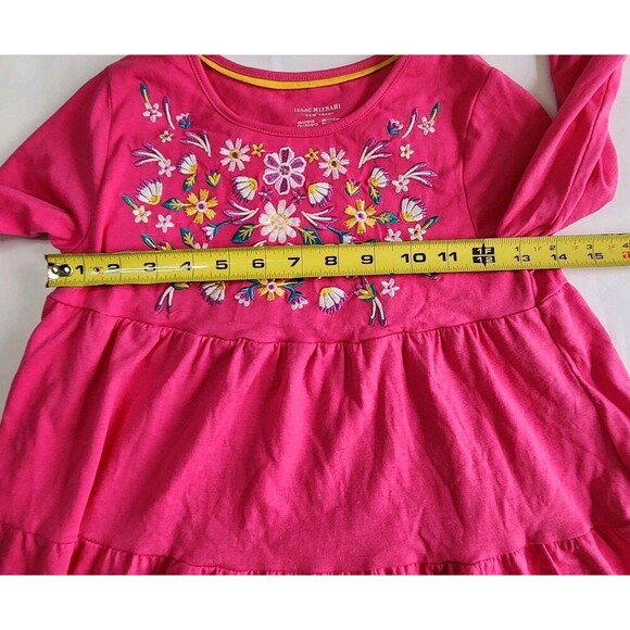 Isaac Mizrahi NWT Girls Pink Ruffle Blouse – Floral Embroidered Top Size L - Picture 11 of 12